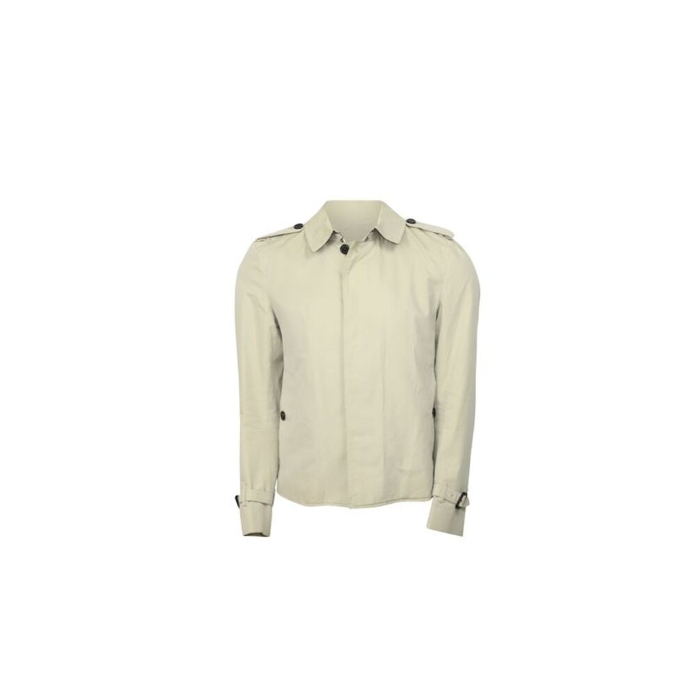 Burberry Gabardine Harrington Jacket in Beige Cotton
